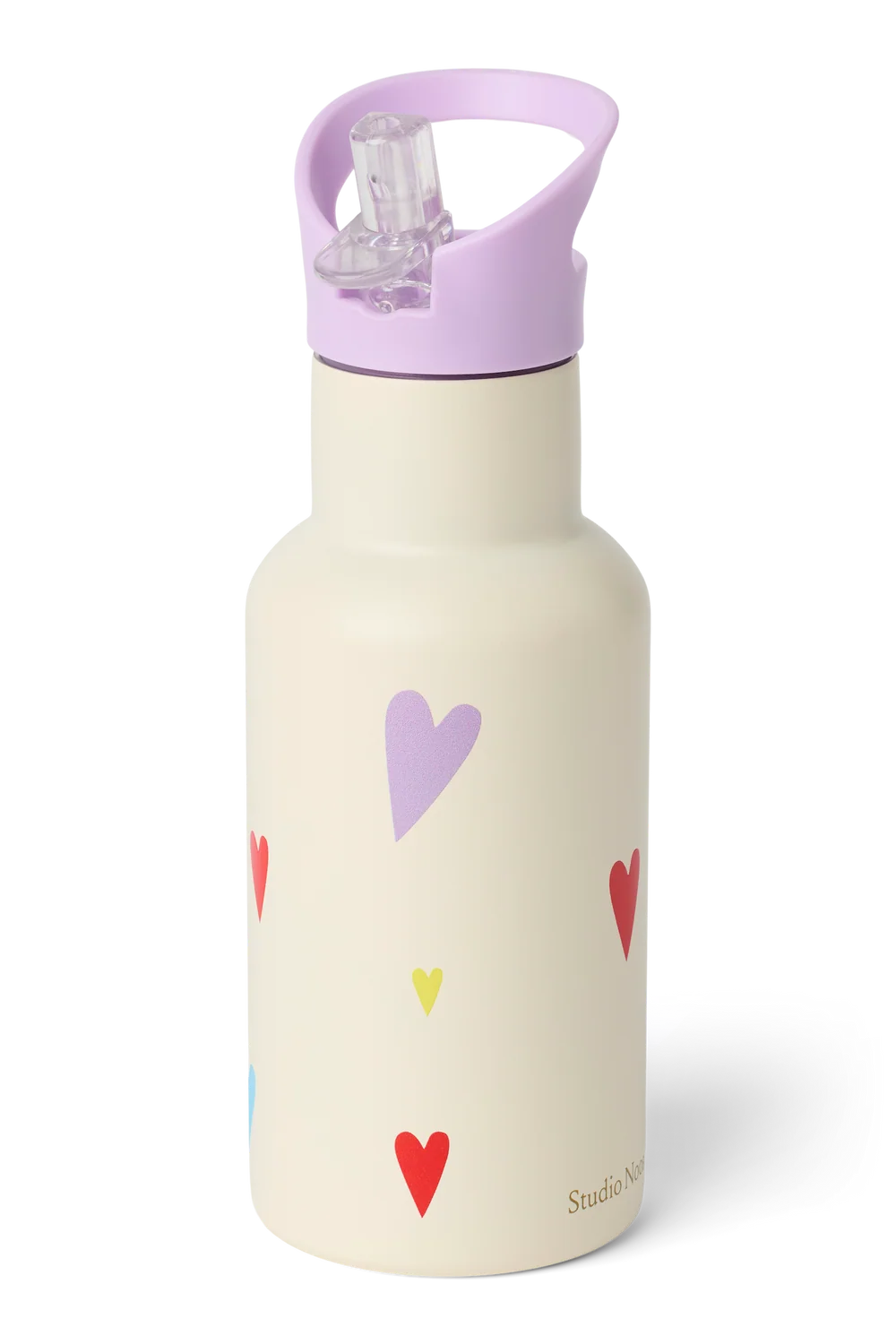 Stainless Steel Bottle 350ML | White Multicolor Hearts