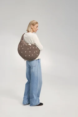 Teddy Cross Body Bag | Brown Hearts