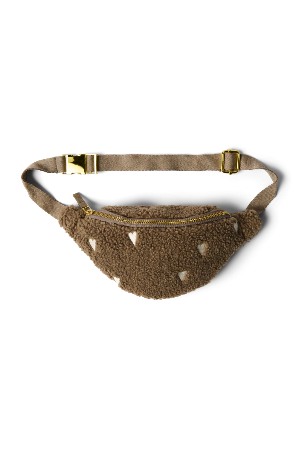 Teddy Mini Fanny Pack | Brown Hearts