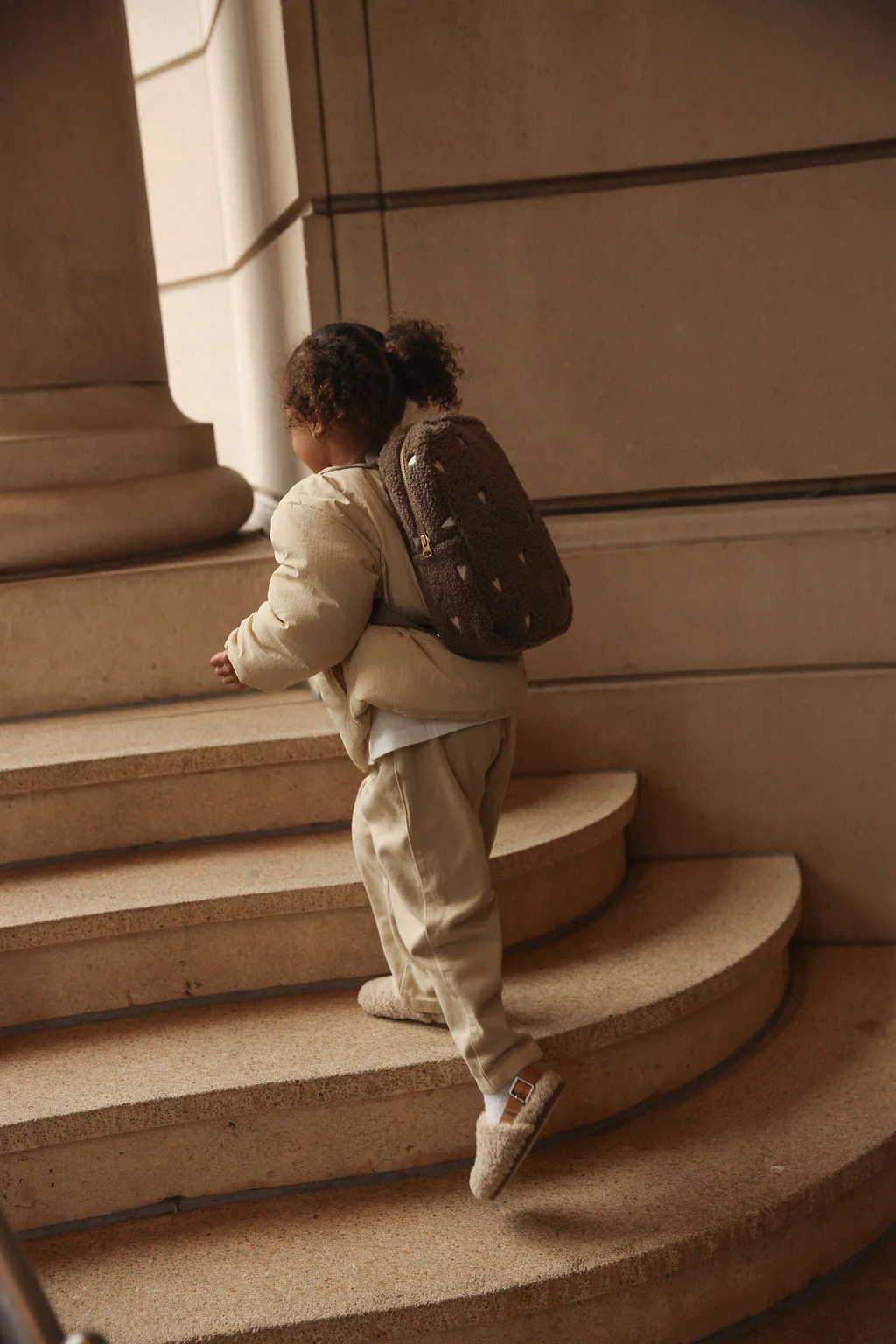 Teddy Mini Backpack | Brown Hearts