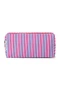 Poplin Striped Pouch | Raspberry