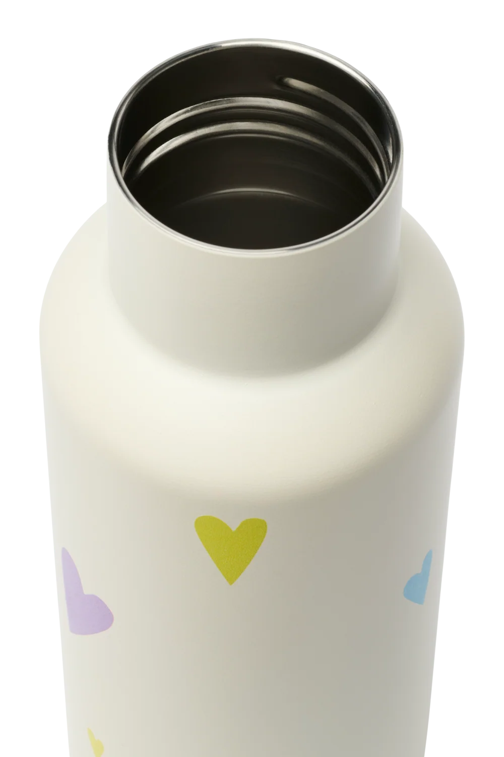 Stainless Steel Bottle 500ML | White Multicolor Hearts