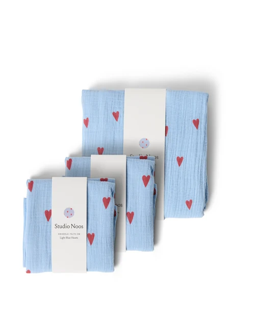 Swaddle Gift Set | Blue Hearts