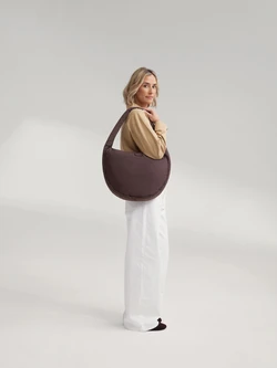 Puffy Cross Body Bag | Brown