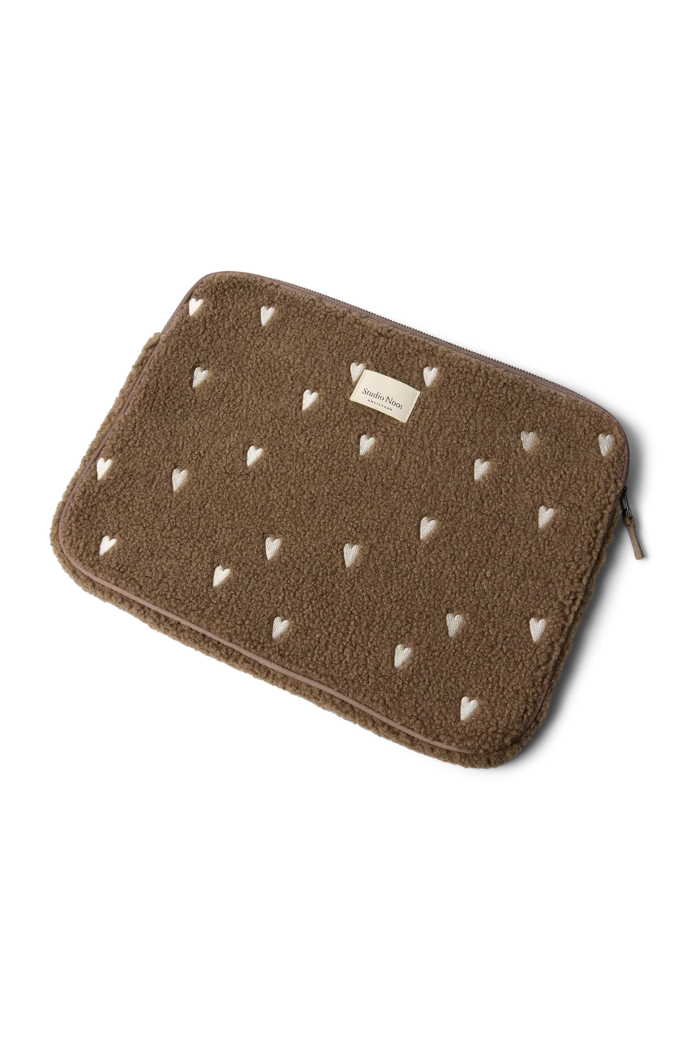 Teddy Laptop Sleeve 15 Inch | Brown Hearts