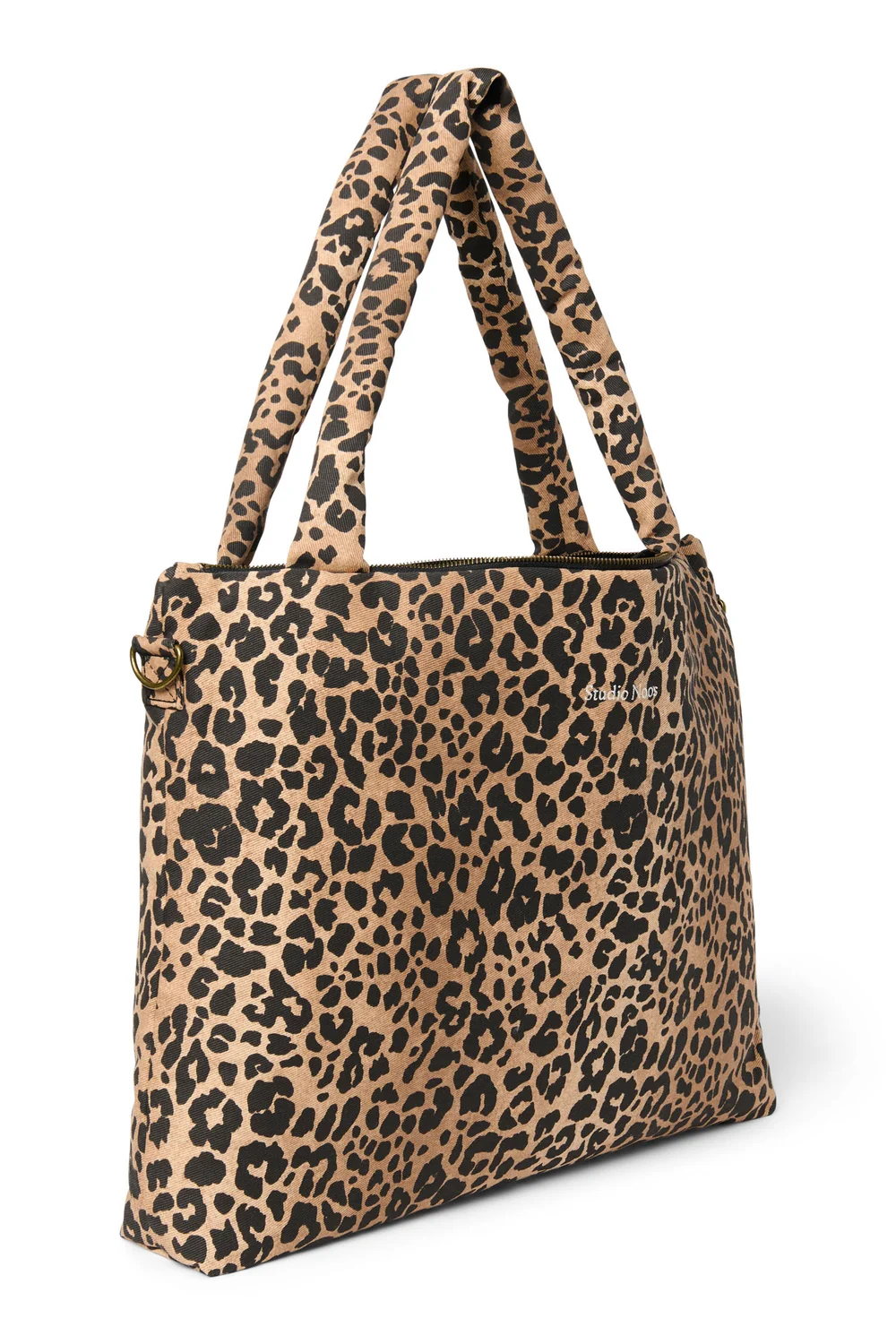 Cotton Diaper Bag | Brown Leopard