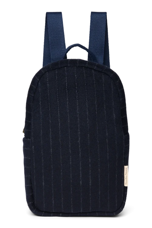 Flannel Chalkstripe Mini Backpack | Dark Blue