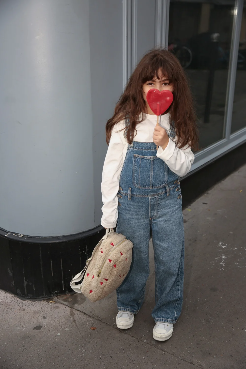 Teddy Mini Backpack | Ecru Hearts