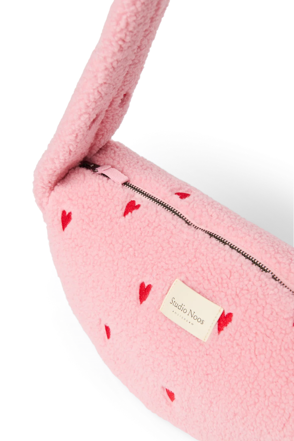 Teddy Mini Cross Body Bag | Light Pink Hearts