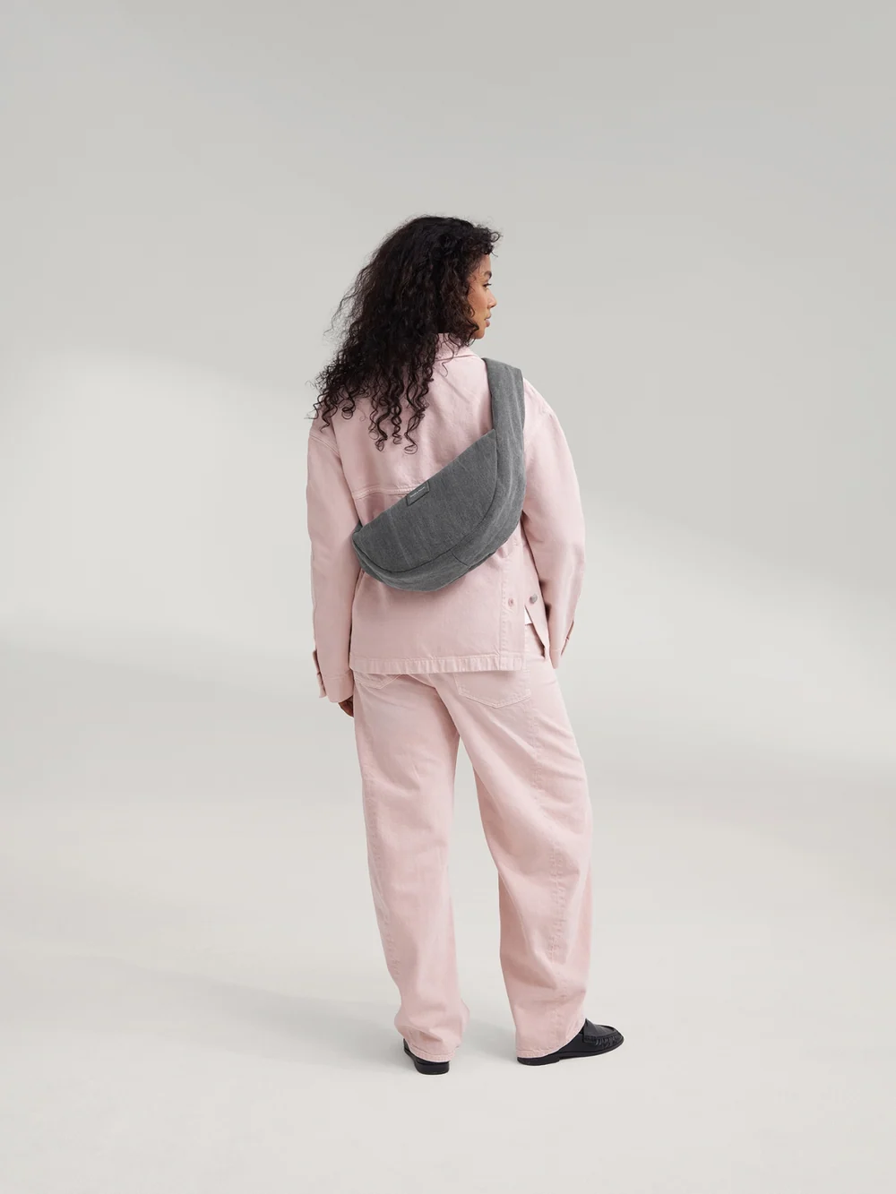 Denim Mini Cross Body Bag | Grey