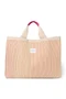 Poplin Striped Beach Bag | Butter Yellow