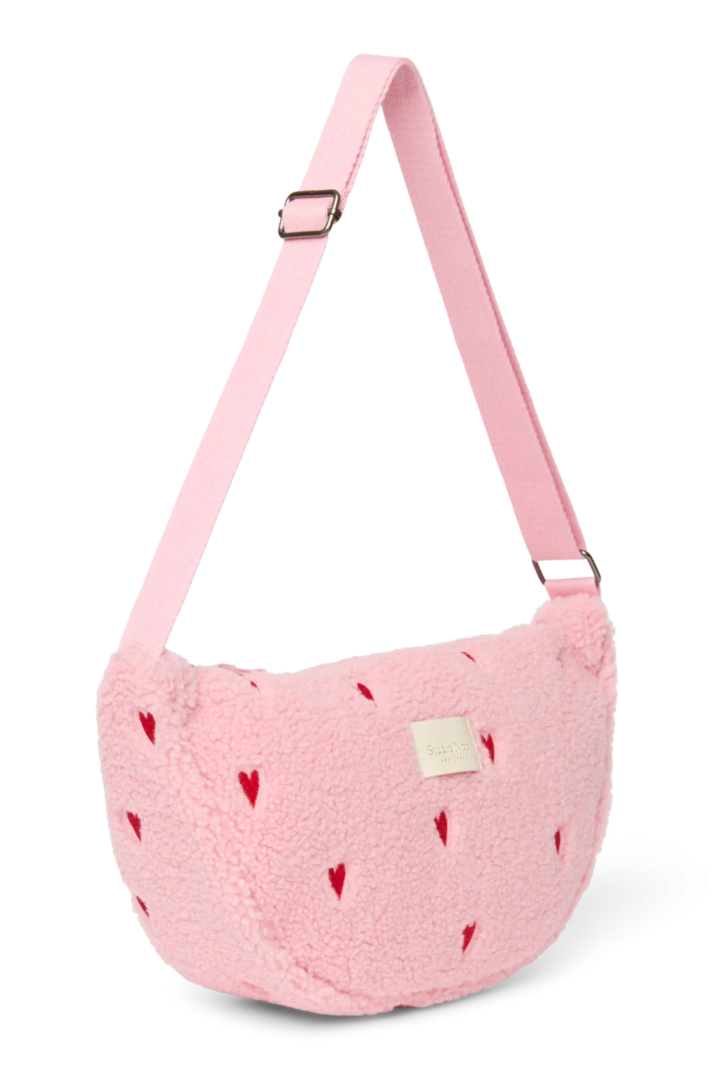 Teddy Adult Fanny Pack | Light Pink Hearts