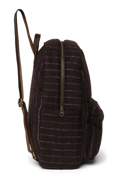 Flannel Chalkstripe Midi Backpack | Brown