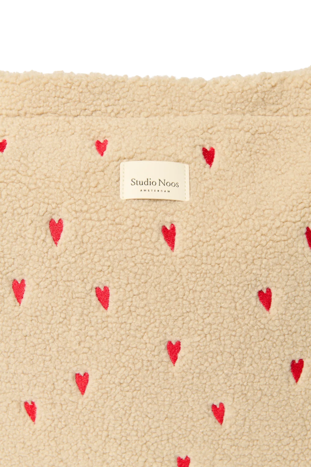 Teddy Diaper Bag | Ecru Hearts