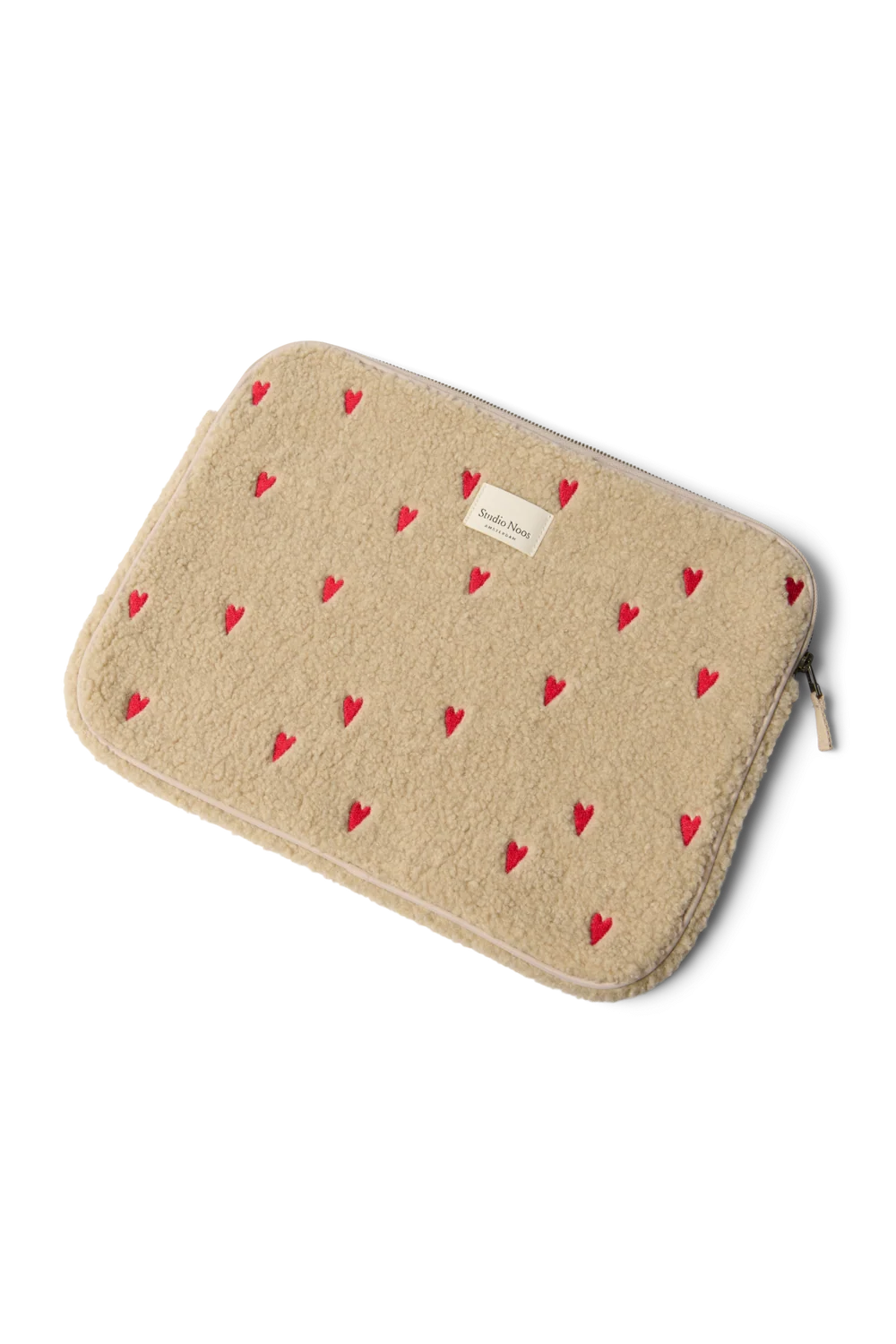 Teddy Laptop Sleeve 15 Inch | Ecru Hearts