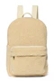 Teddy Midi Backpack Front Pocket | Ecru