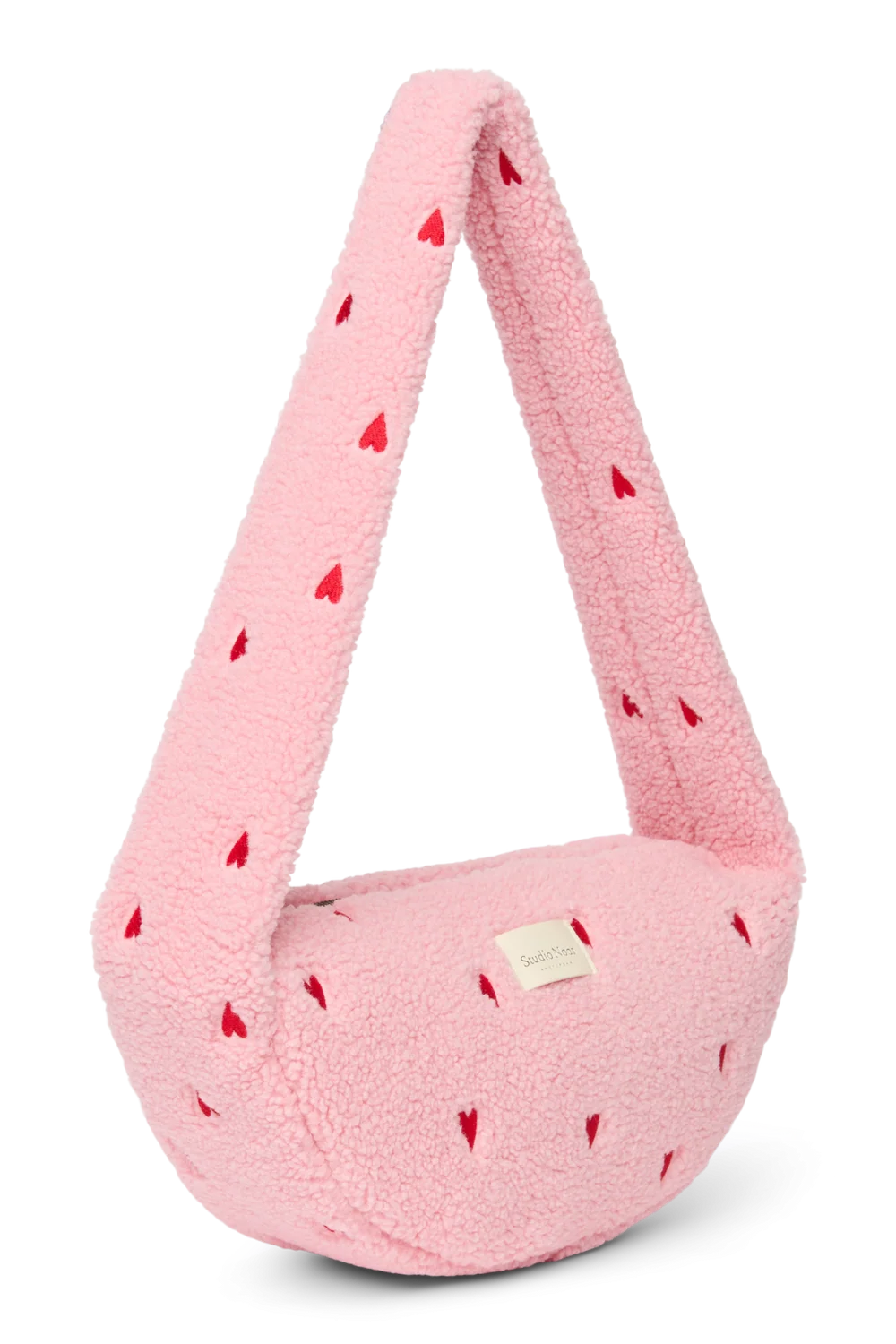 Teddy Mini Cross Body Bag | Light Pink Hearts