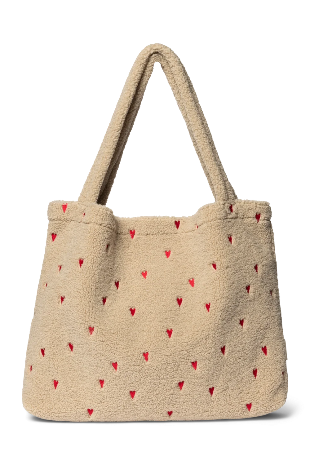 Teddy Mom Bag | Ecru Hearts