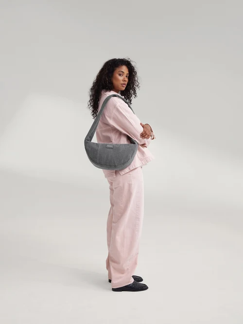 Denim Mini Cross Body Bag | Grey