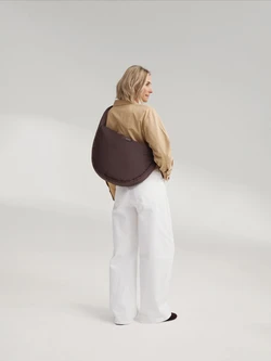 Puffy Cross Body Bag | Brown