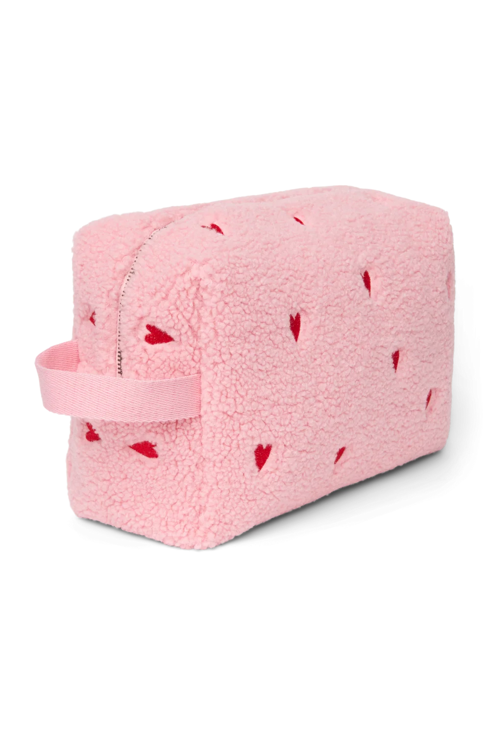 Teddy Toiletry Bag | Light Pink Hearts