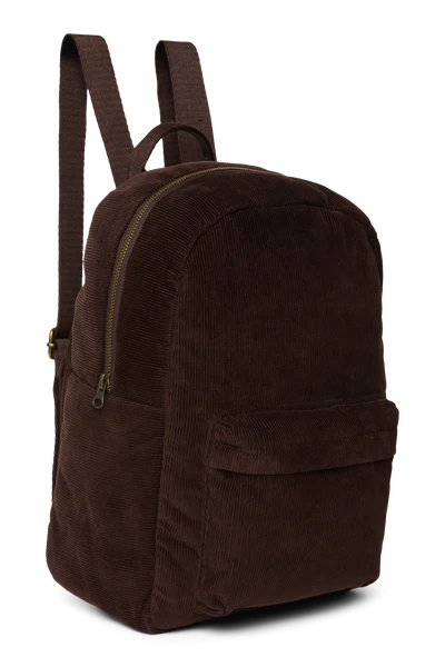Rib Puffy Midi Backpack | Dark Brown