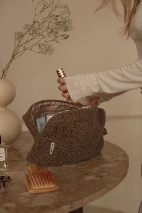 Teddy Toiletry Bag | Brown