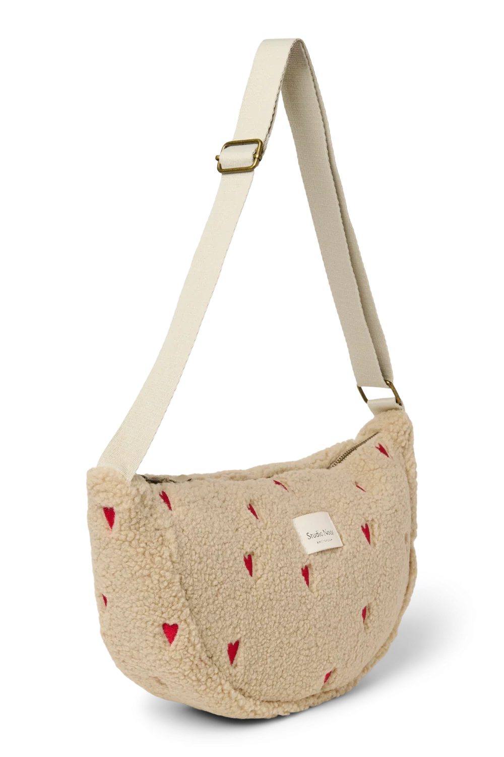 Teddy Adult Fanny Pack | Ecru Hearts