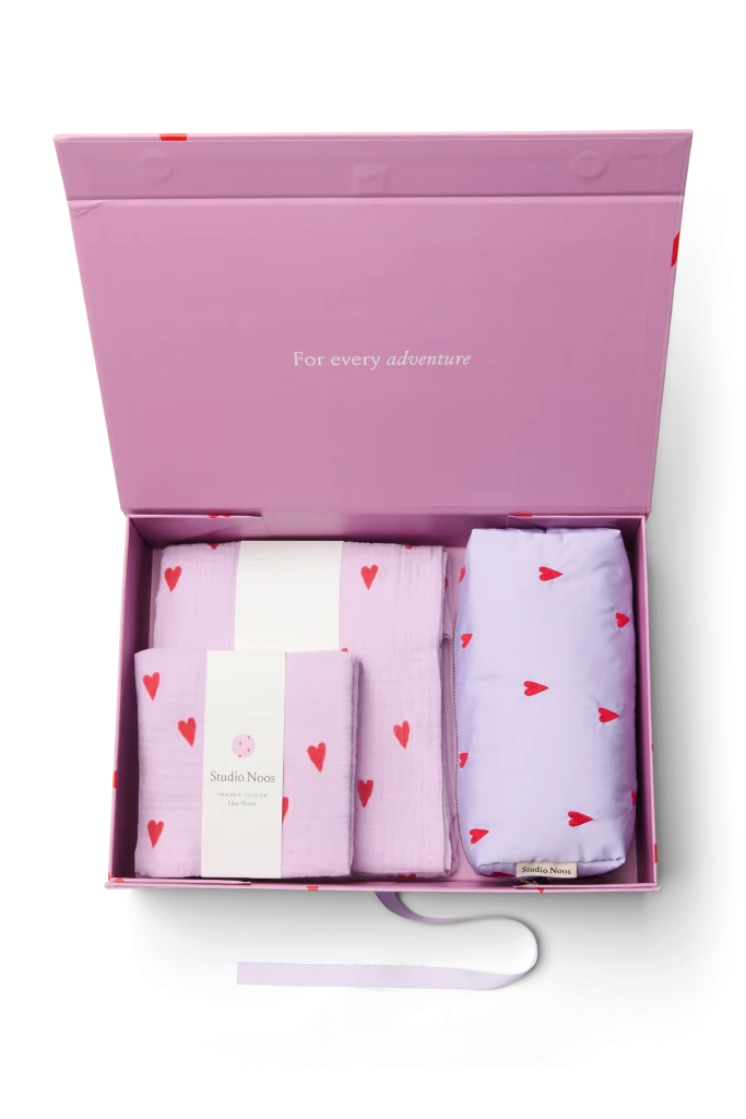 Newborn Essential Gift Set - Purple Hearts