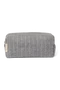 Flannel Chalkstripe Pouch | Light Grey