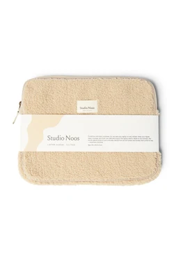 Teddy Laptop Sleeve 13 Inch | Ecru