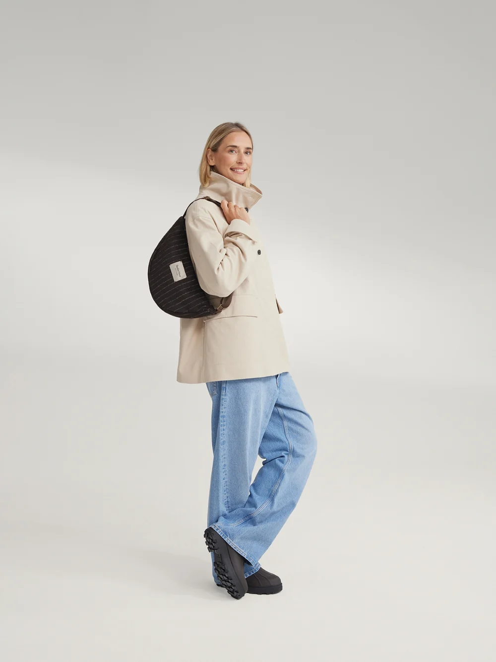 Flannel Chalkstripe Adult Fanny Pack | Brown