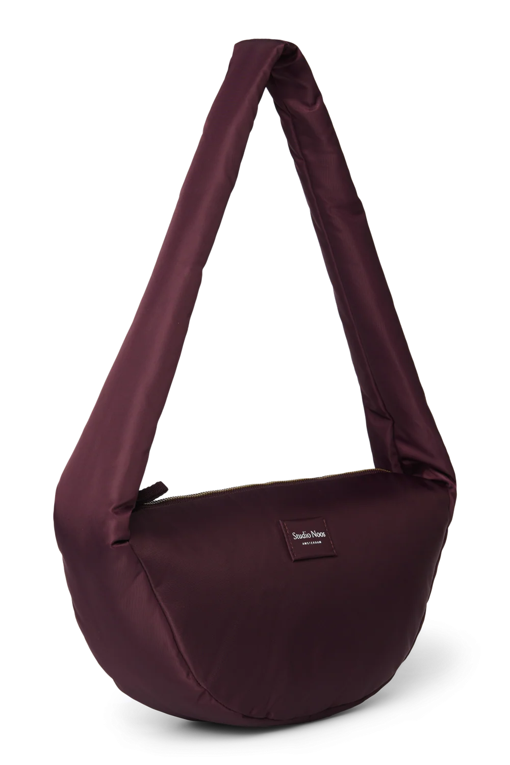 Technical Puffy Mini Cross Body Bag | Burgundy