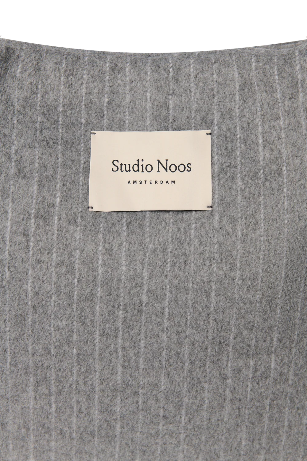 Flannel Chalkstripe Mom Bag | Light Grey