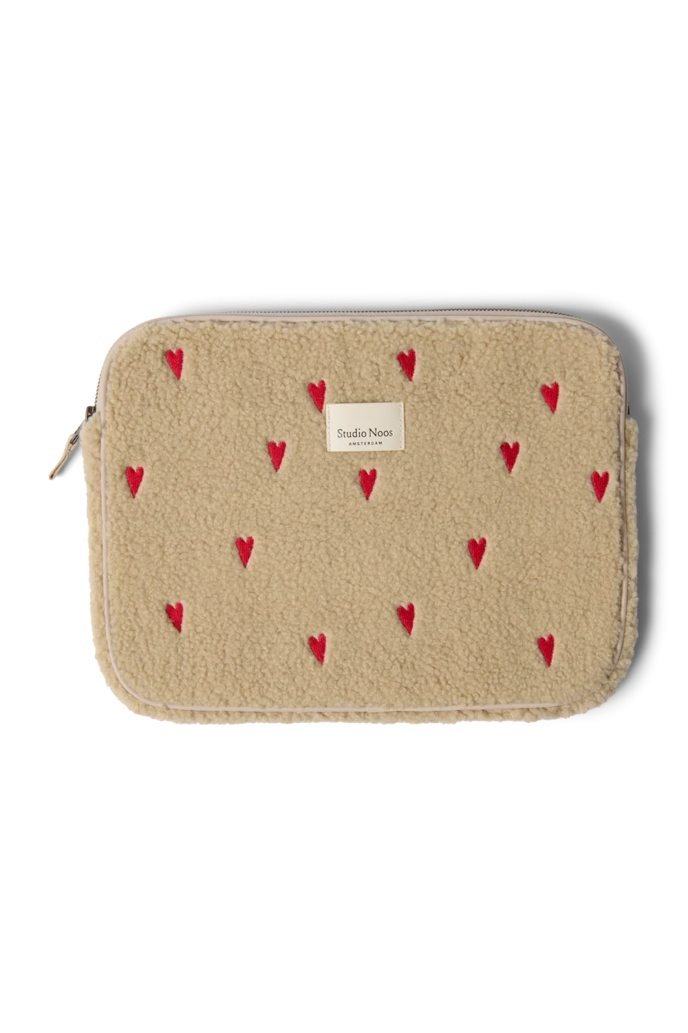 Teddy Laptop Sleeve 13 Inch | Ecru Hearts