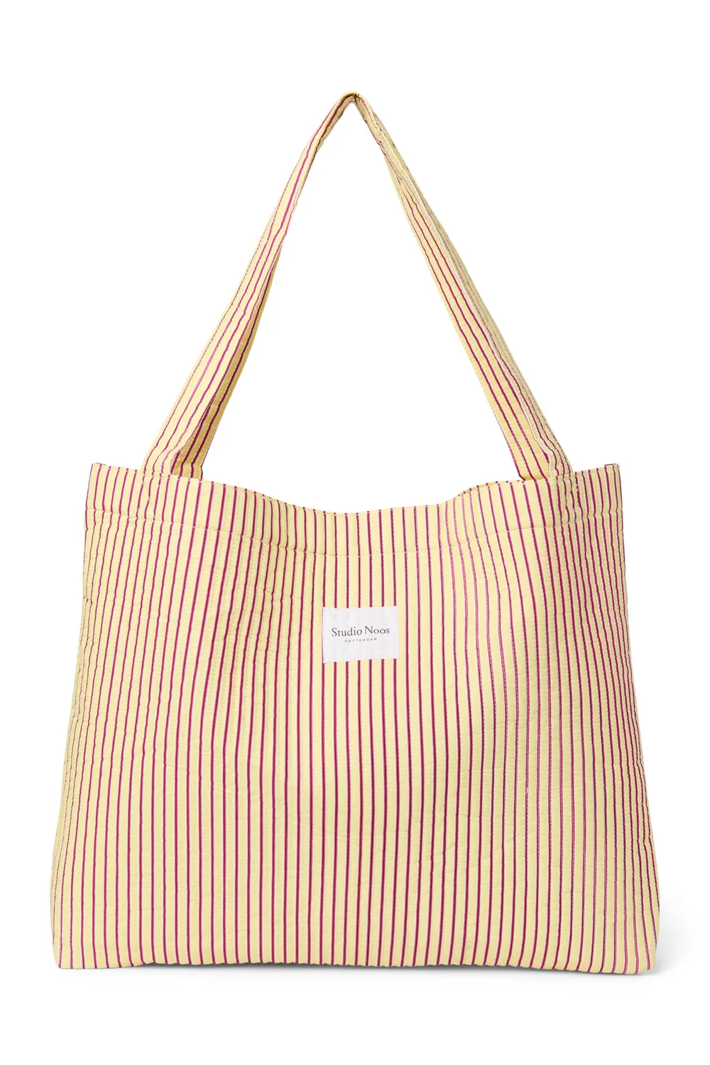 Poplin Striped Mom Bag | Butter Yellow