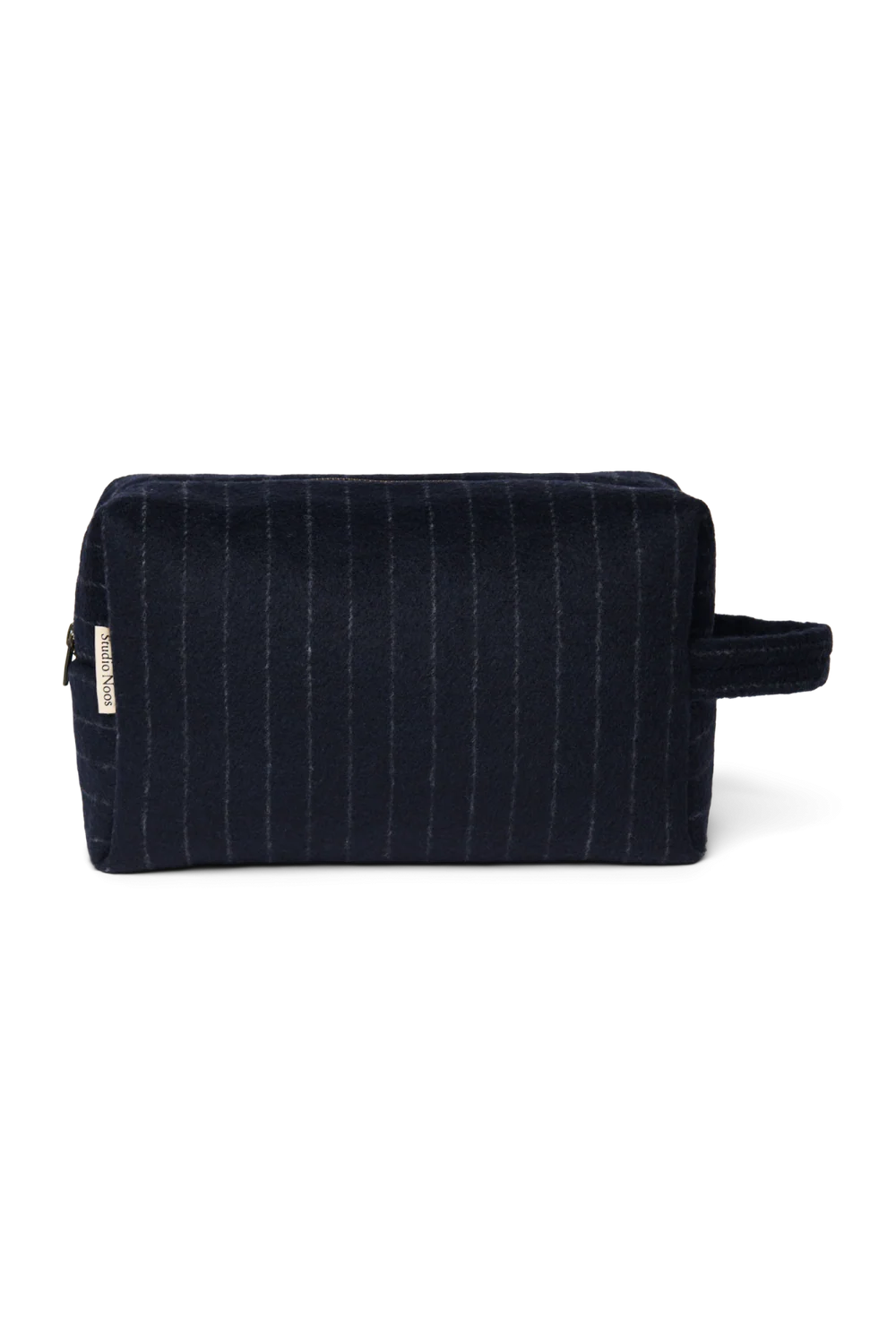 Flannel Chalkstripe Toiletry Bag | Dark Blue