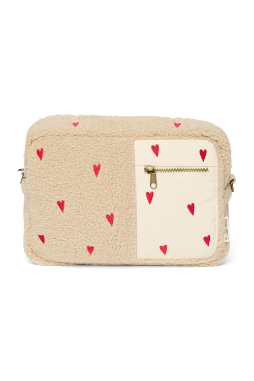 Teddy Stroller Organizer | Ecru Hearts