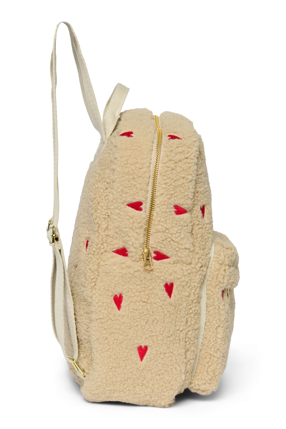 Teddy Midi Backpack | Ecru Hearts