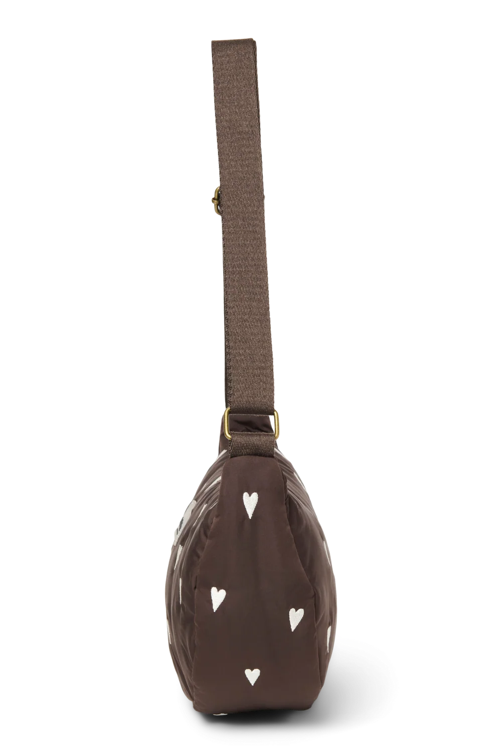 Puffy Adult Fanny Pack | Brown Hearts