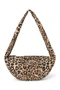 Cotton Mini Cross Body Bag | Brown Leopard