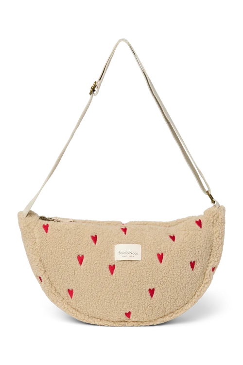 Teddy Adult Fanny Pack | Ecru Hearts
