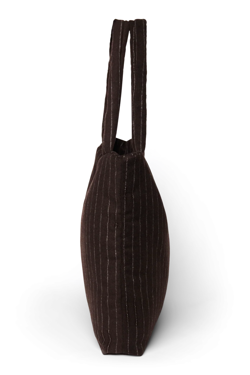 Flannel Chalkstripe Mom Bag | Brown