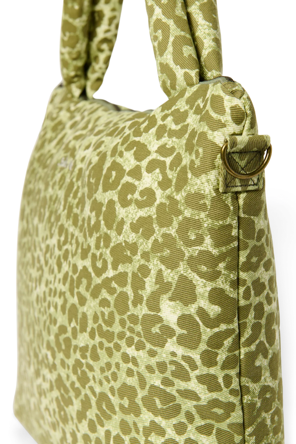 Cotton Diaper Bag | Green Leopard