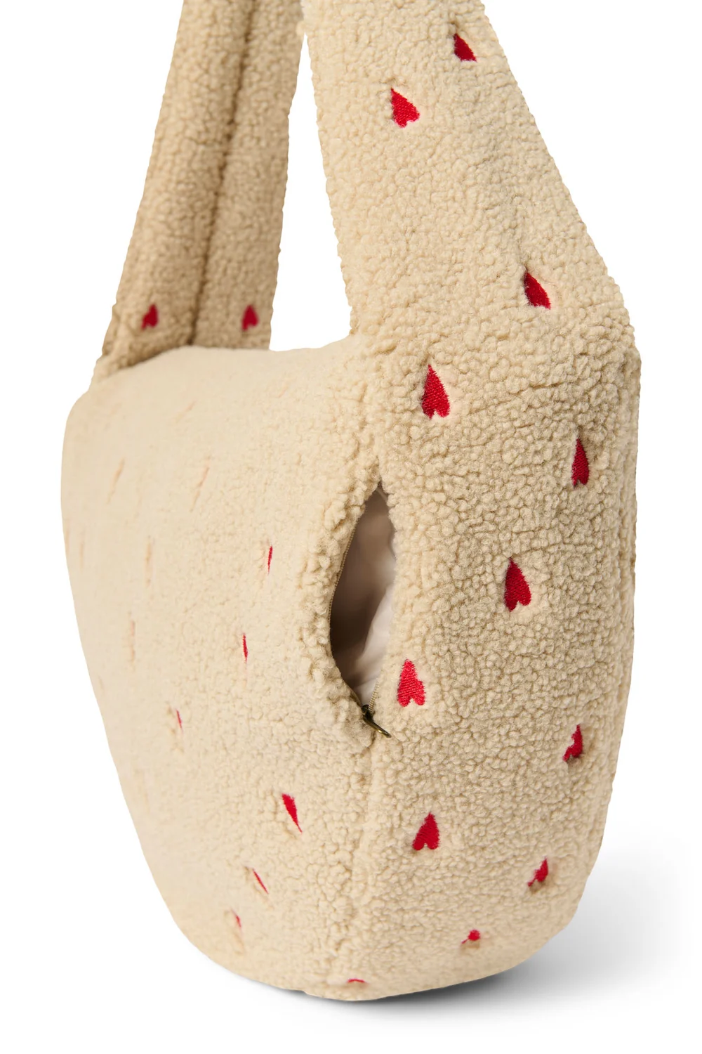 Teddy Cross Body Bag | Ecru Hearts