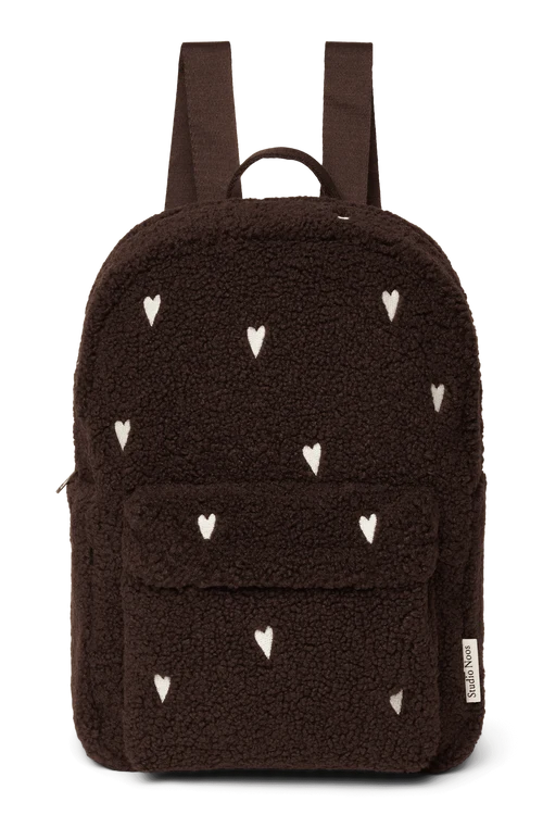 Teddy Midi Backpack | Chocolate Hearts