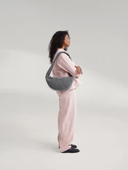 Denim Mini Cross Body Bag | Grey