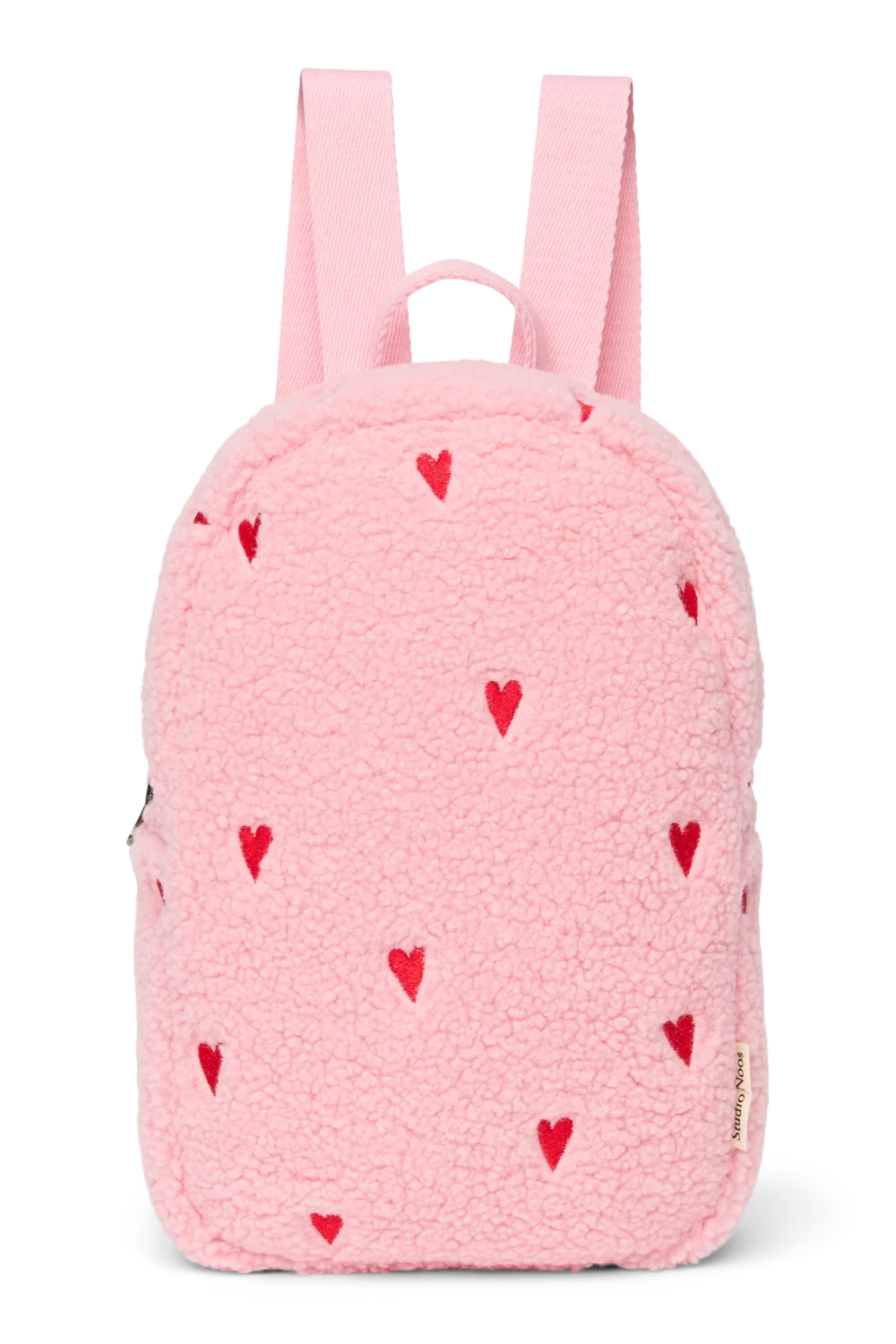 Teddy Mini Backpack | Light Pink Hearts
