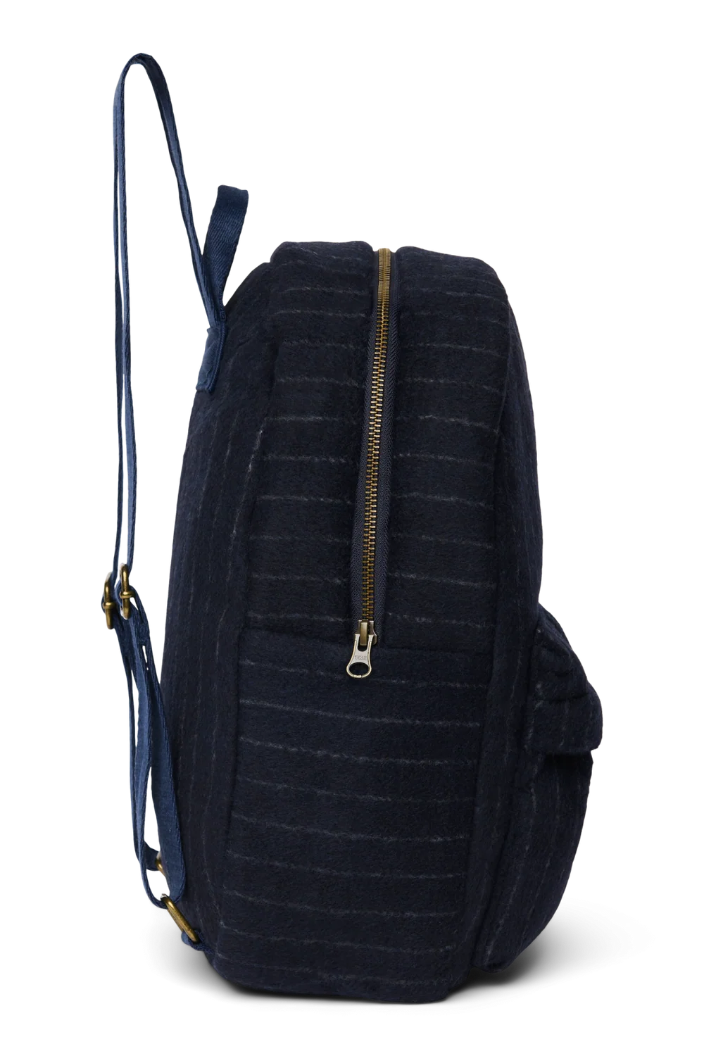 Flannel Chalkstripe Midi Backpack | Dark Blue