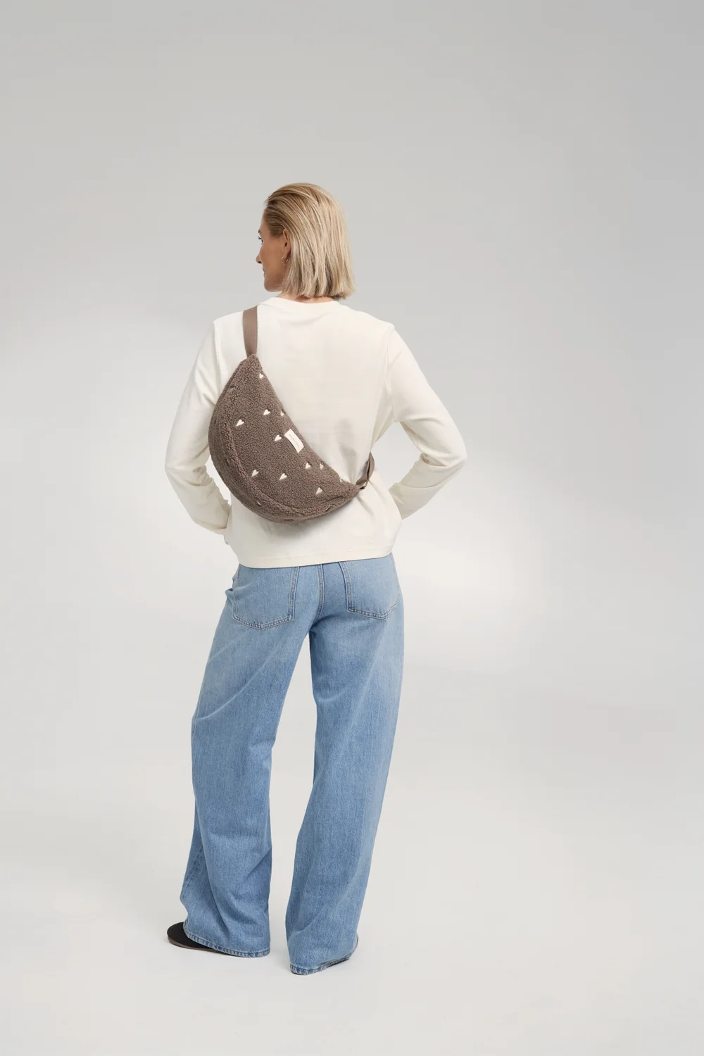Teddy Adult Fanny Pack | Brown Hearts